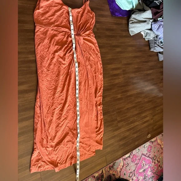 BODEN Gathered Jersey Midi Dress size 12R Kumquat Orange  
Style D0703-BGR - Picture 8 of 10